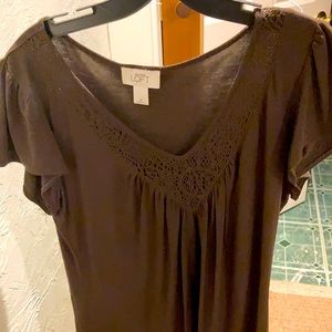 Loft size m v neck brown top